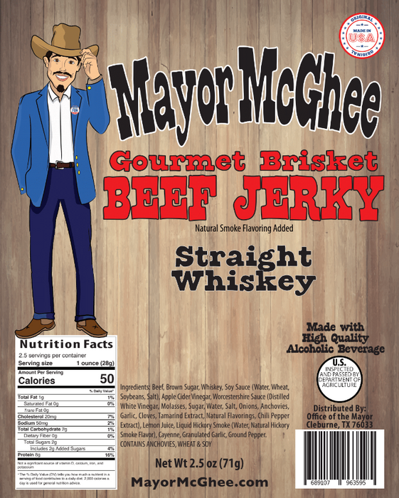 Straight Whiskey Jerky 2.5oz